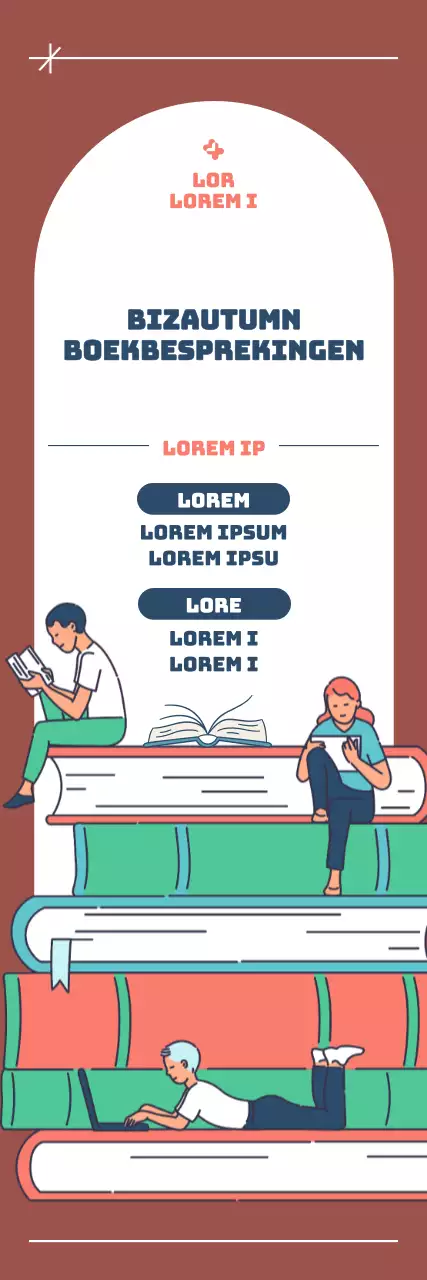 Promoot boekpraatjes met heldere boekillustraties