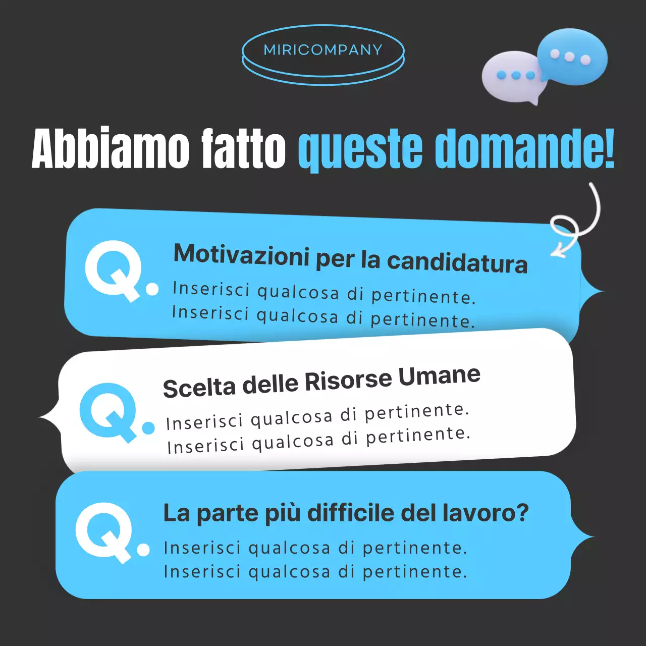 Rapporto di intervista semplice di colore azzurro