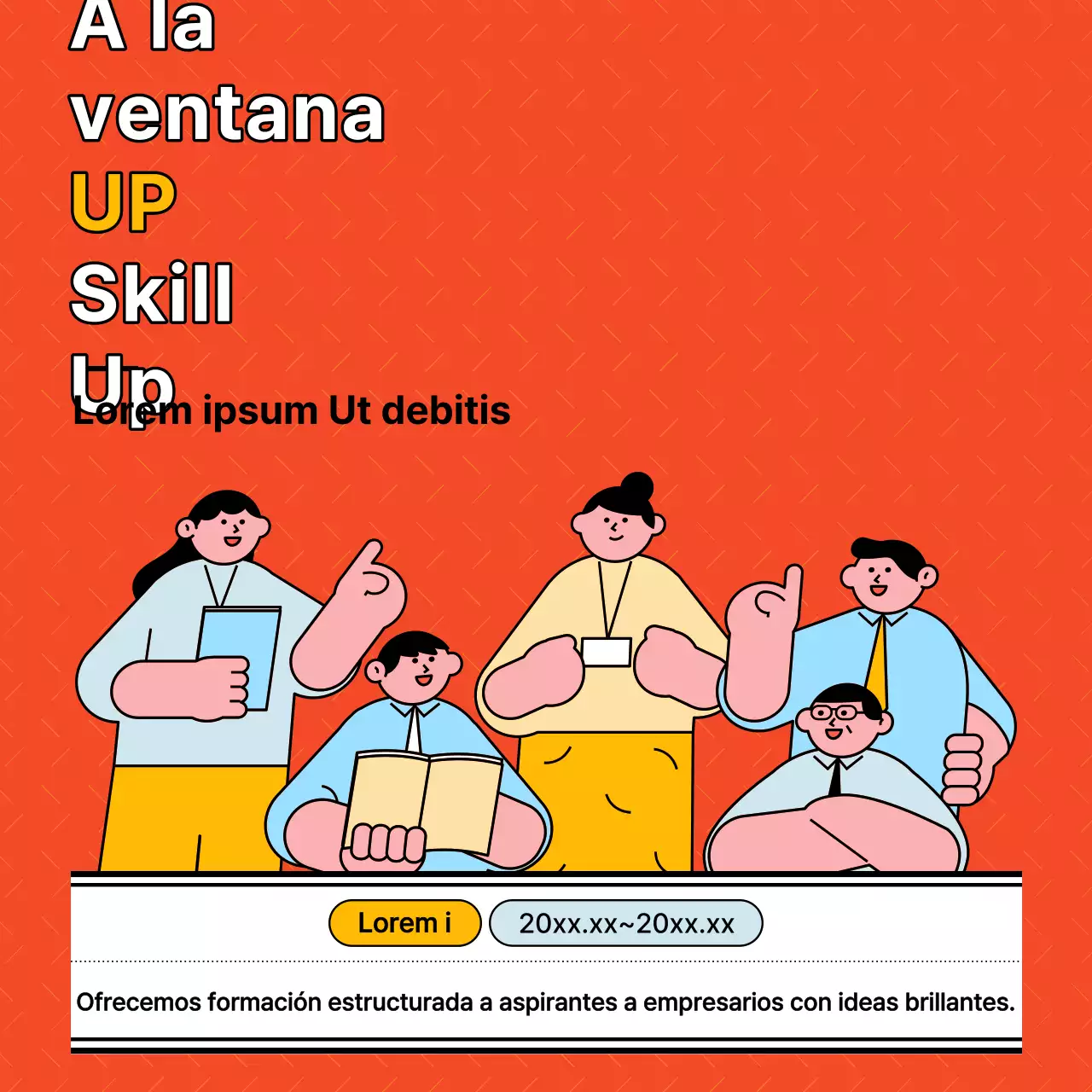 Una sencilla campaña naranja de contratación de becarios emprendedores