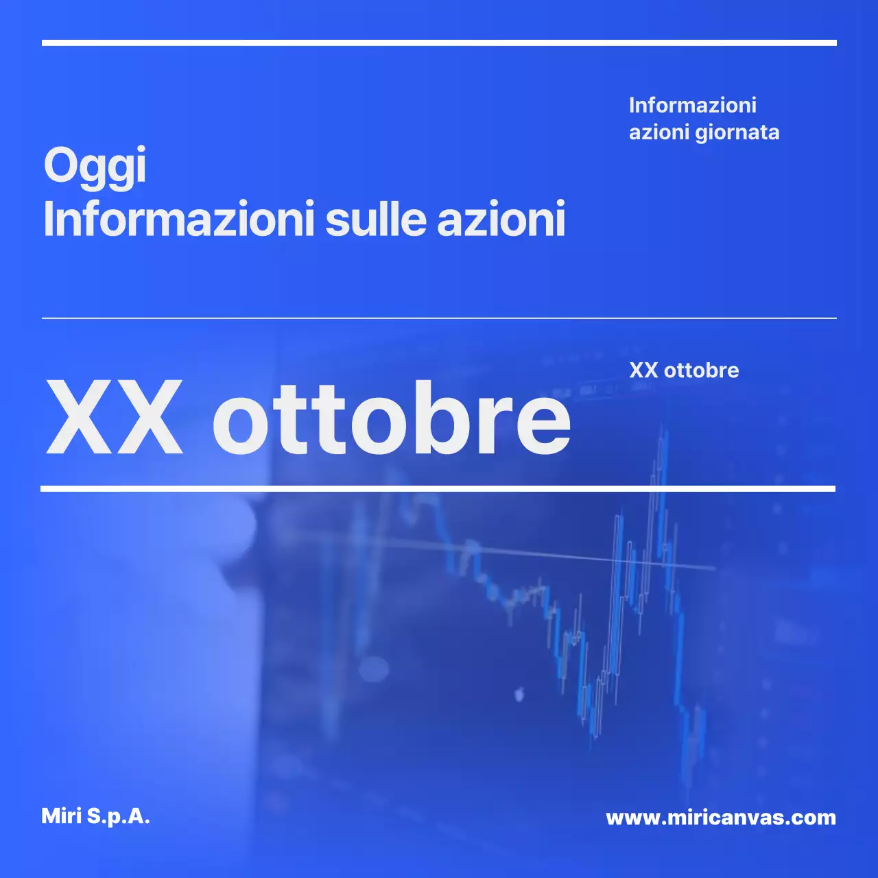 Un semplice rapporto sul mercato azionario in blu