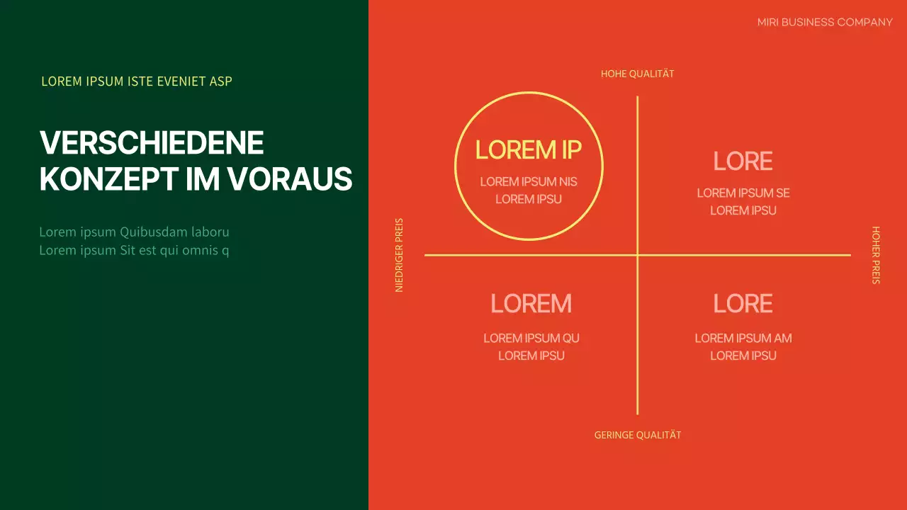 Einfache Besprechungsagenda in Orange und Grün