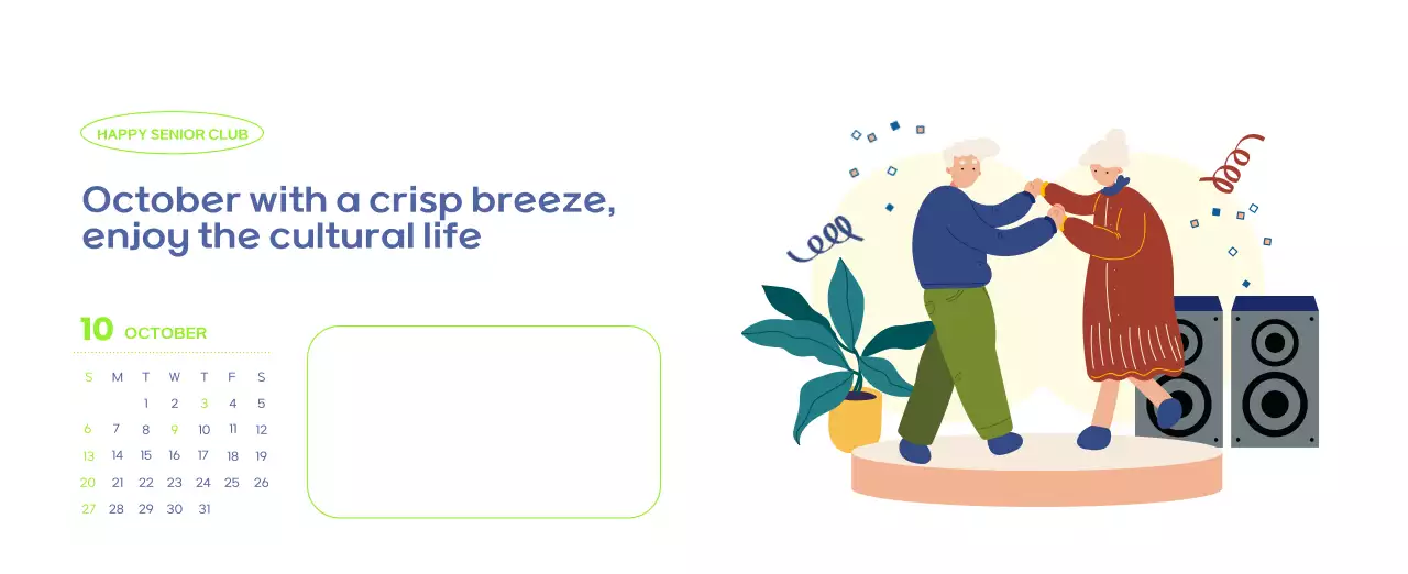 Business calendar with beautiful illustrations