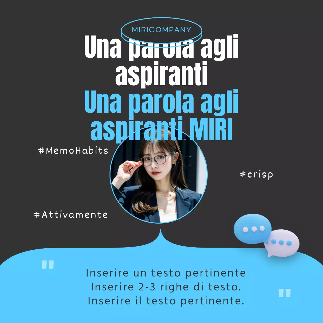 Rapporto di intervista semplice di colore azzurro