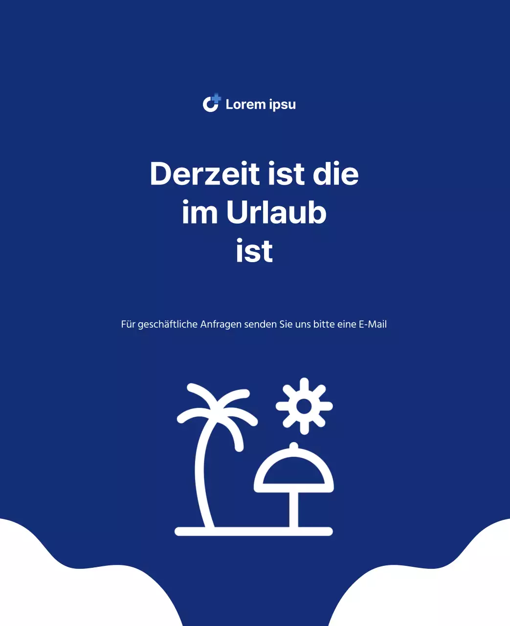 Einfacher Kalender mit klaren Illustrationen in Blau