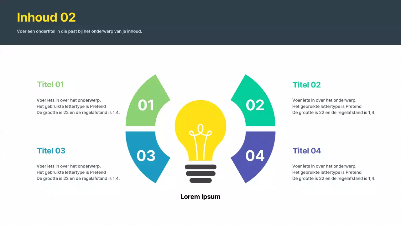 Modern idee voorstel in geel en grijs