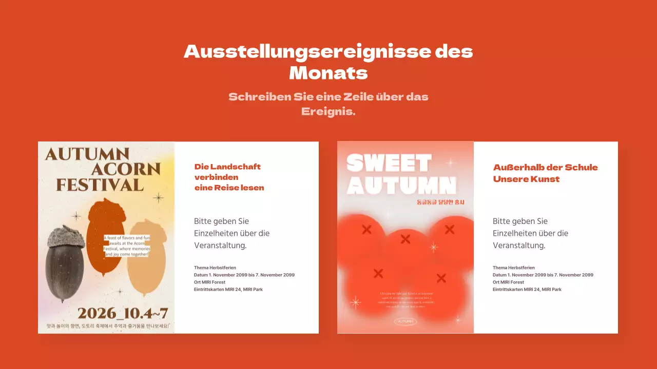 Förderung eines einfachen lokalen Tourismus-Newsletters mit orangefarbenen Akzenten