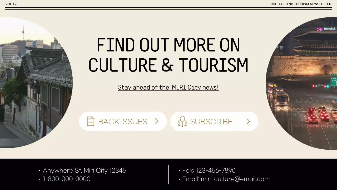 베이지 전통 사원 뉴스레터 프레젠테이션