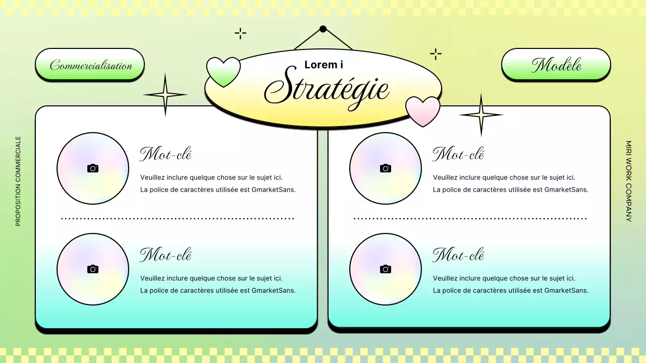 Rapports d'activité tendance en rose et jaune