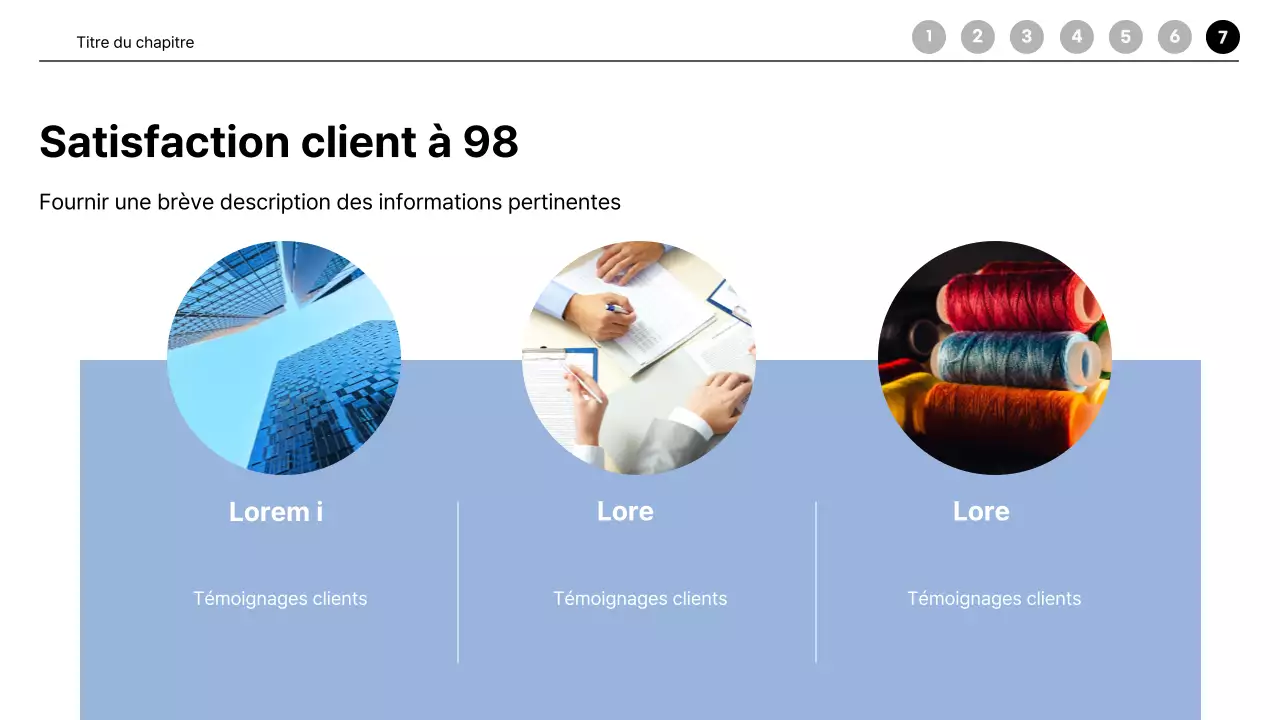 Profil d'entreprise de réunion moderne en bleu