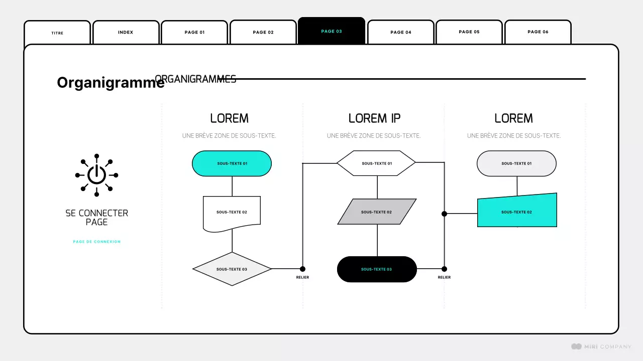 Une page web simple à la menthe et en blanc.