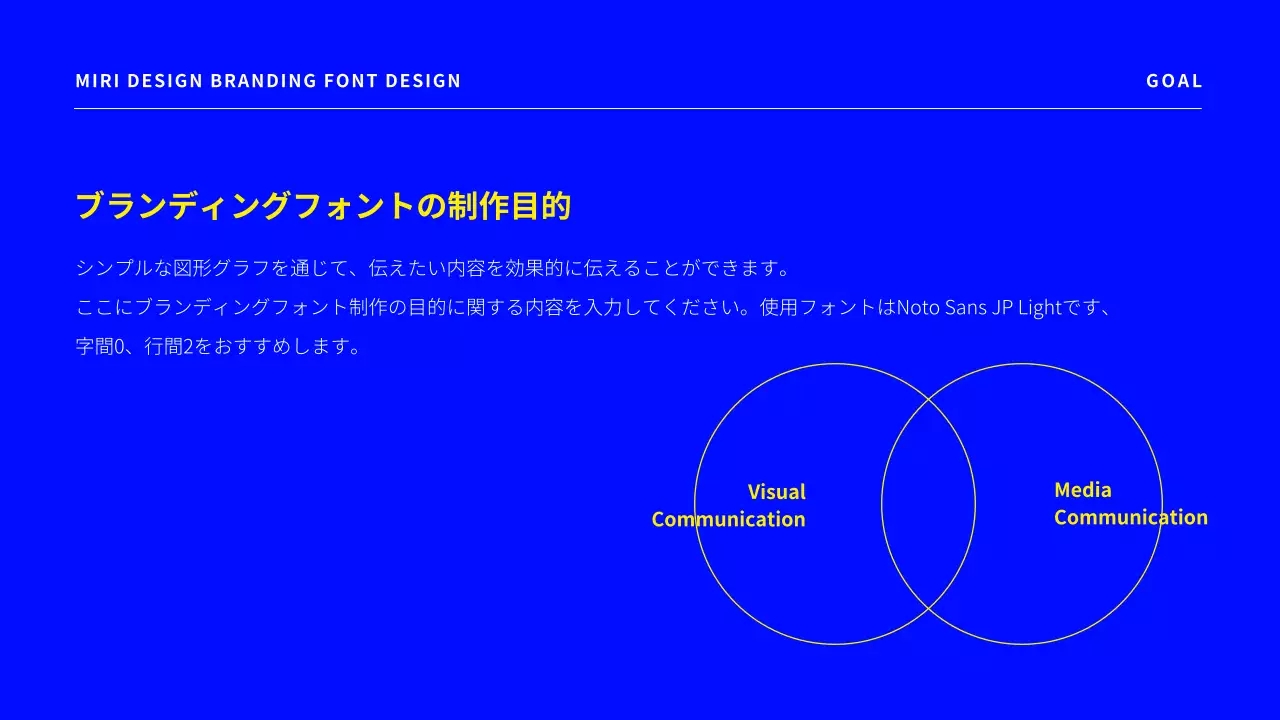 青 モダン フォント 提案書 プレゼンテーション