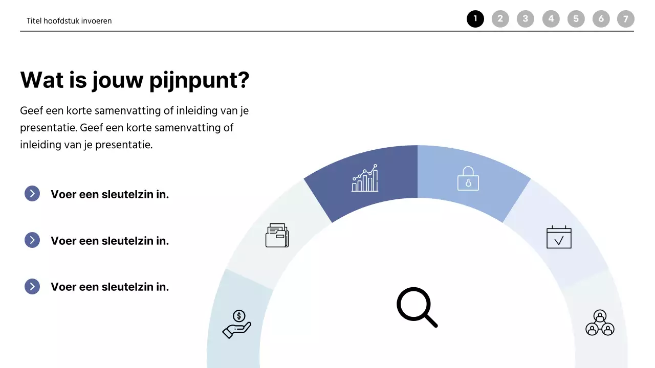 Modern vergaderbedrijf bedrijfsprofiel in blauw