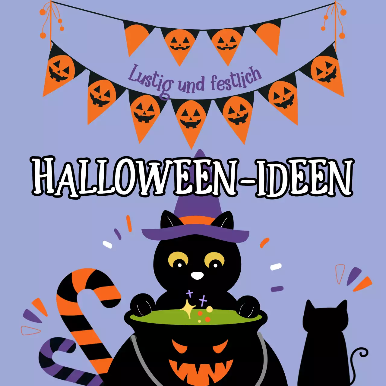 Fördern Sie trendige Halloween-Kostüme in Weiß und Orange