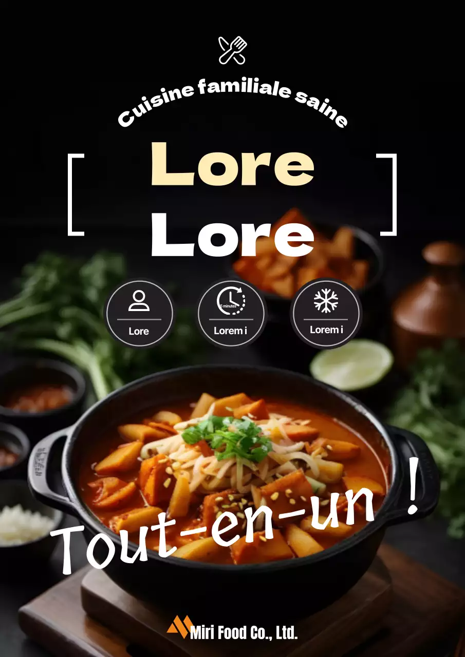 Kit repas classique tout-en-un en noir