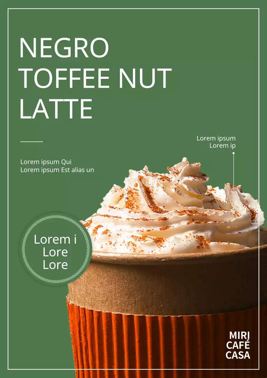 Promueva una bebida otoñal limpia con un fondo verde