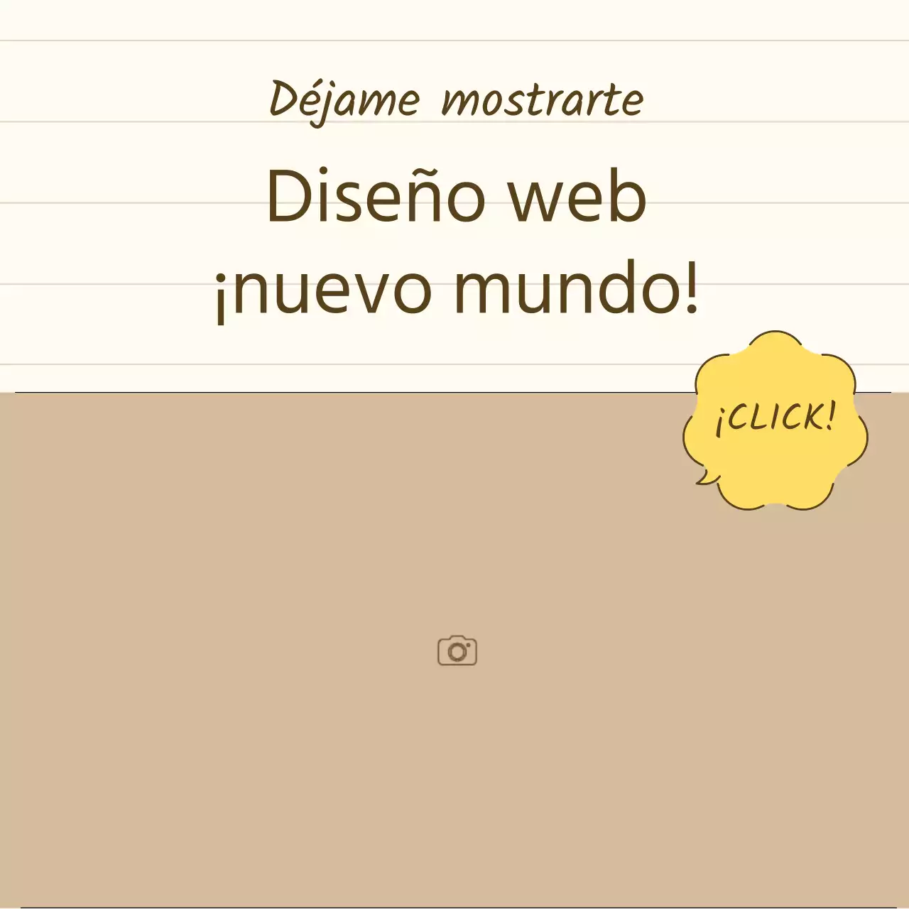 Una sencilla presentación de producto en amarillo y beige