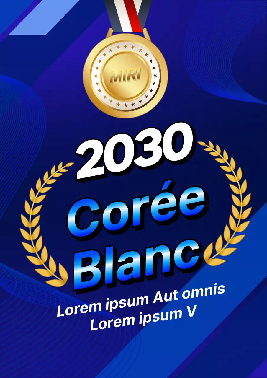 Une publicité cyberpunk pour les Jeux asiatiques de Corée en bleu et or