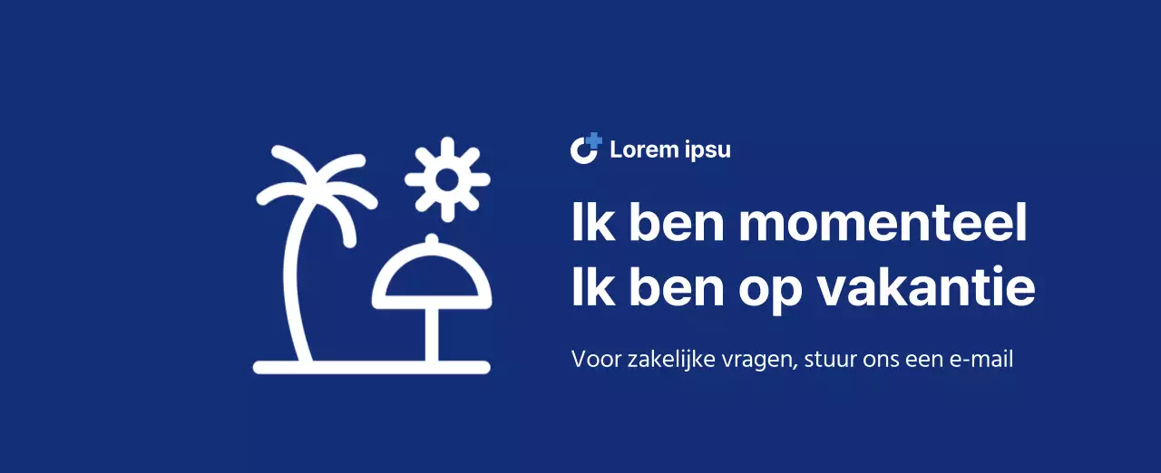 Eenvoudige kalender met strakke illustraties in blauw