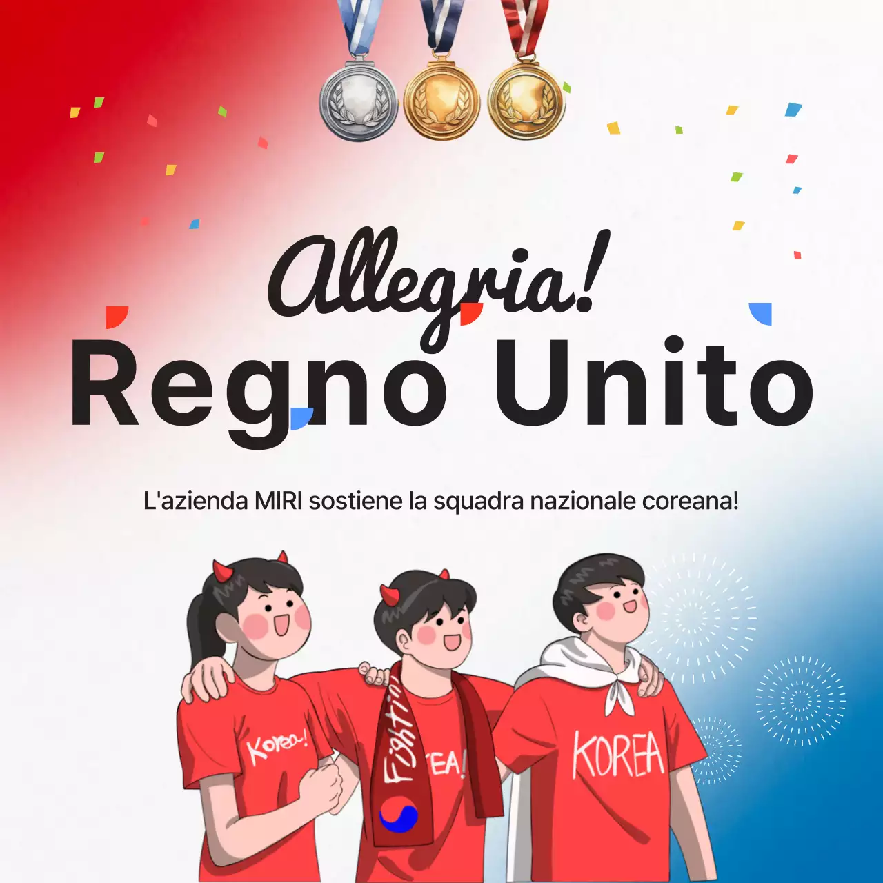 Promuovere un semplice evento di tifo rosso e blu