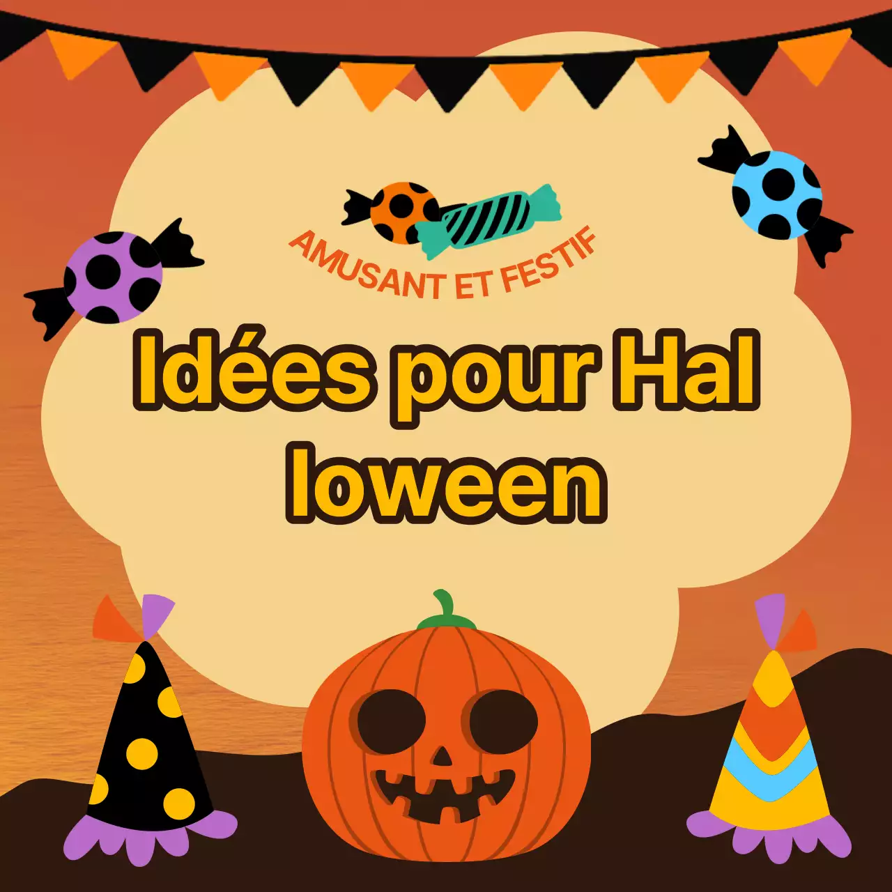 Promouvoir de jolies idées de décoration d'Halloween en orange