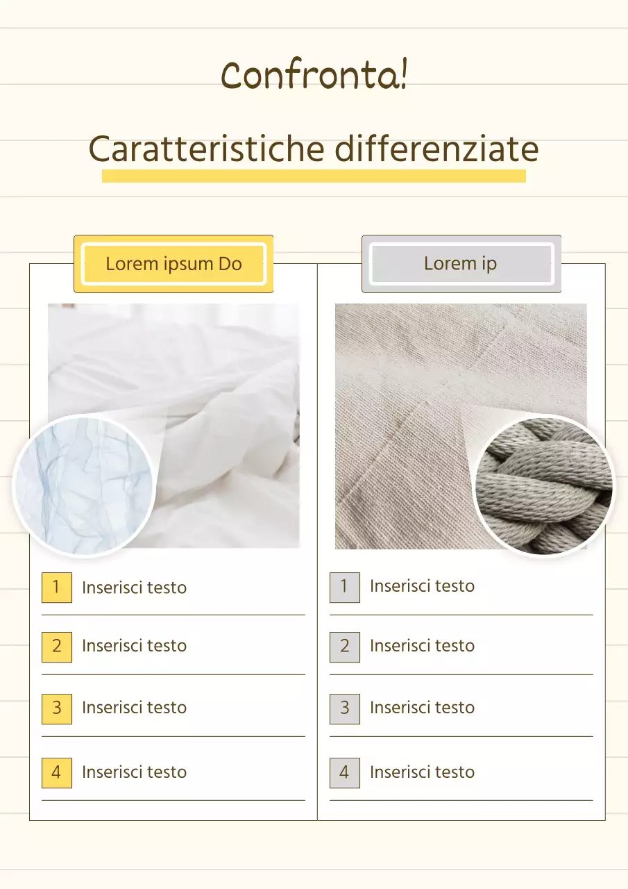 Una semplice presentazione di prodotto per lo storytelling in giallo e beige