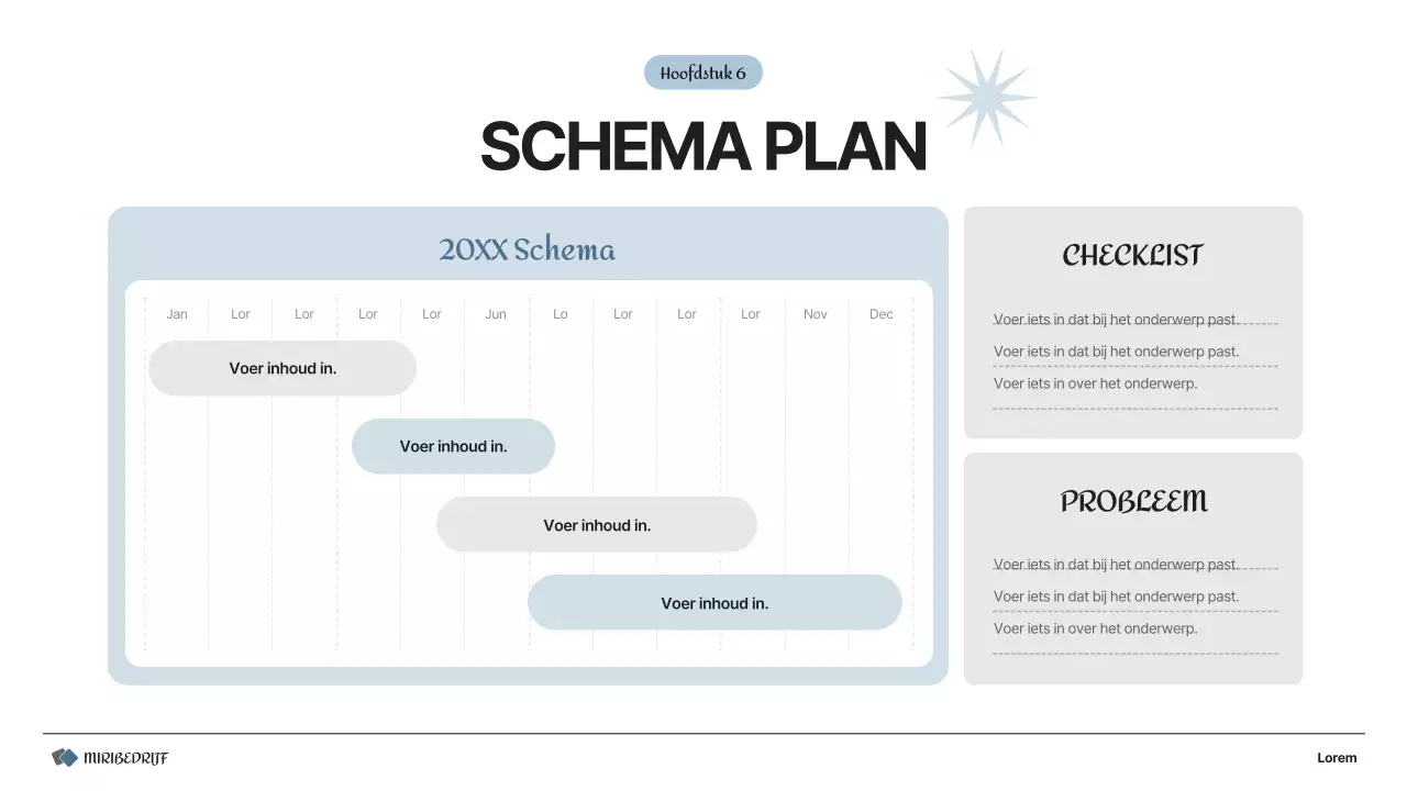 Een eenvoudig ondernemingsplan in grijs en wit