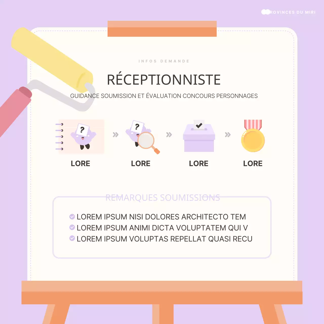 Promouvoir un concours de caractère simple menthe et ivoire