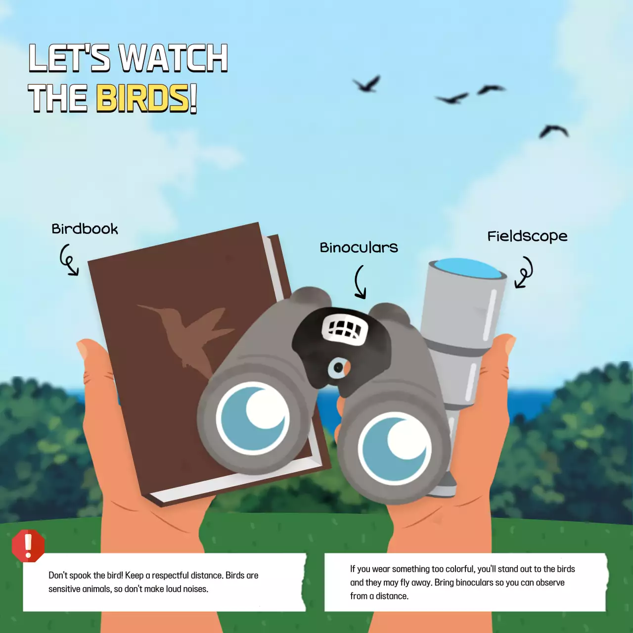 Blue Educational Bird Conservation Guide Instagram Carousel