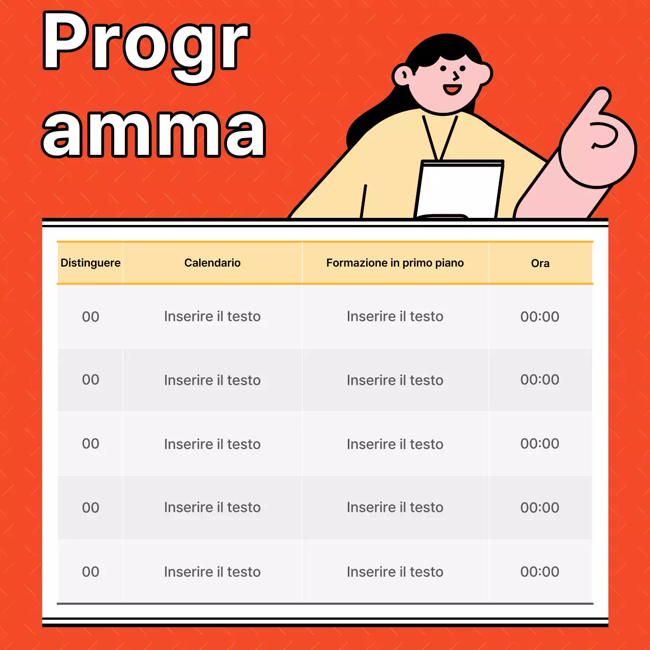 Una semplice proposta di reclutamento arancione per i tirocinanti imprenditoriali