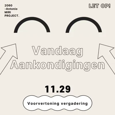 Trendy vergaderaankondigingen in beige en regenboogkleuren