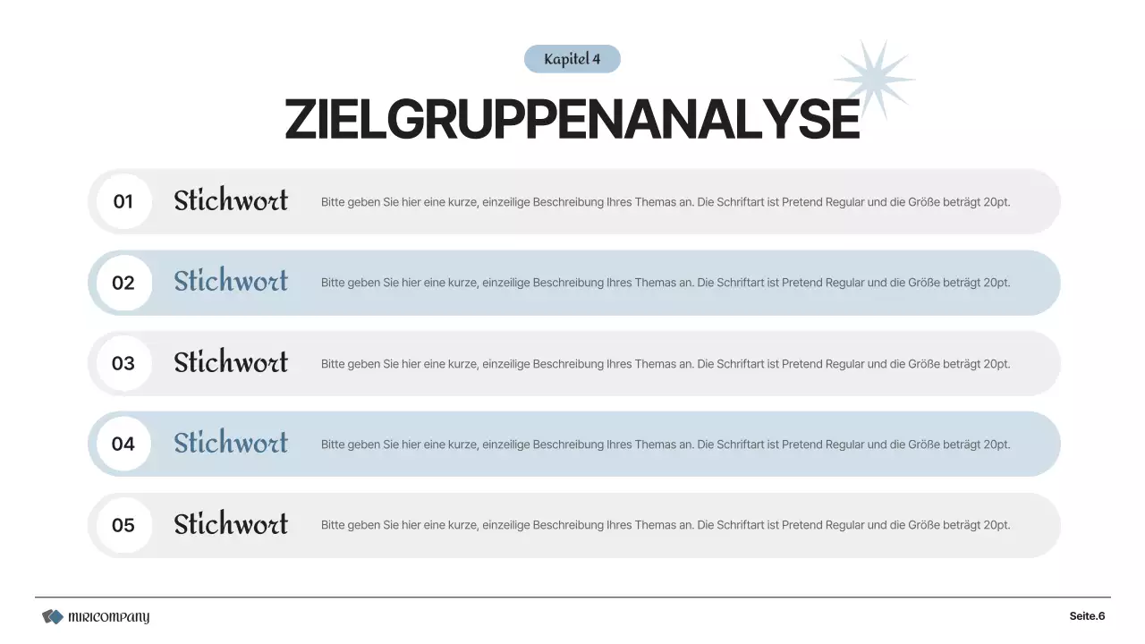 Ein einfacher Geschäftsplan in Grau und Weiß