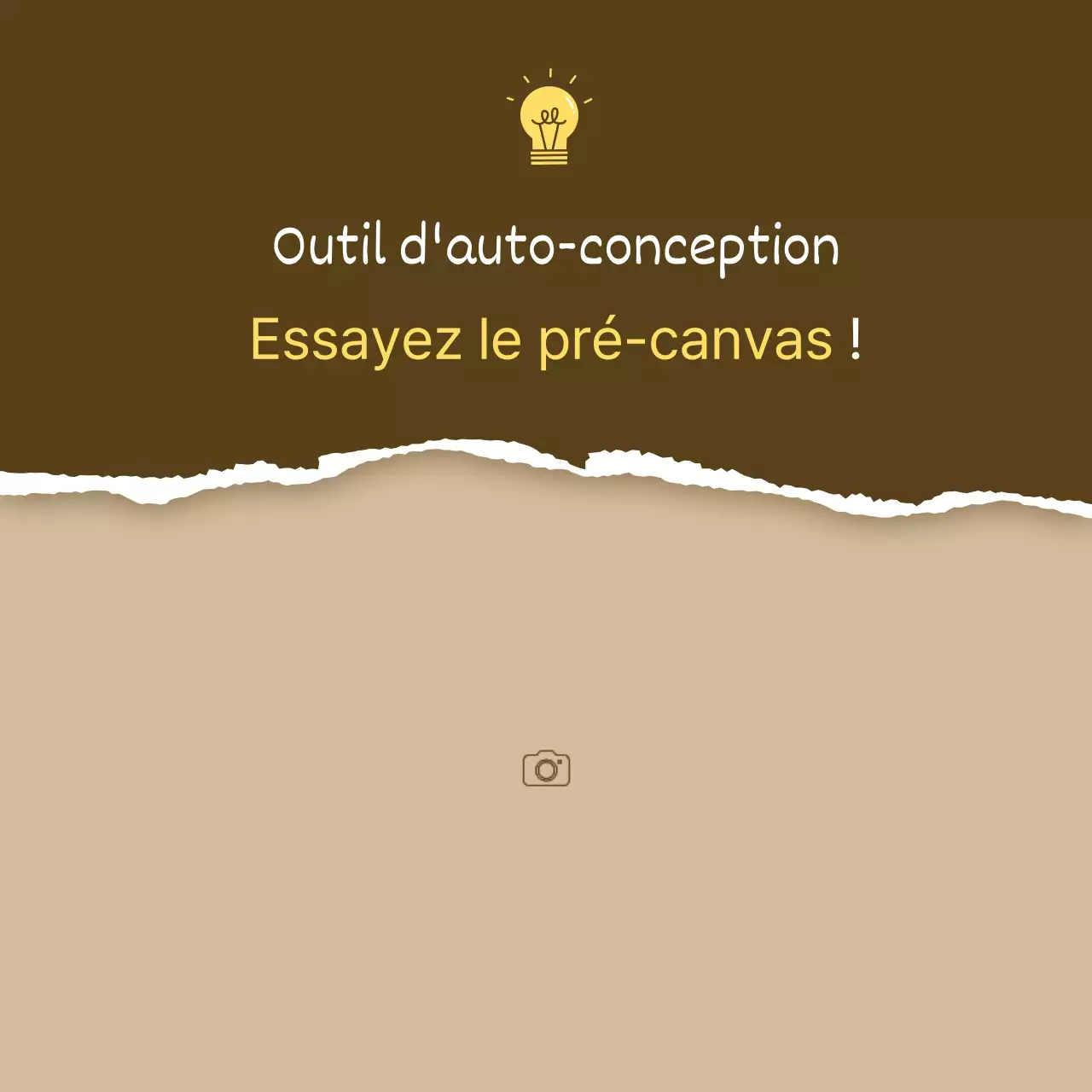 Une présentation de produit simple en jaune et beige