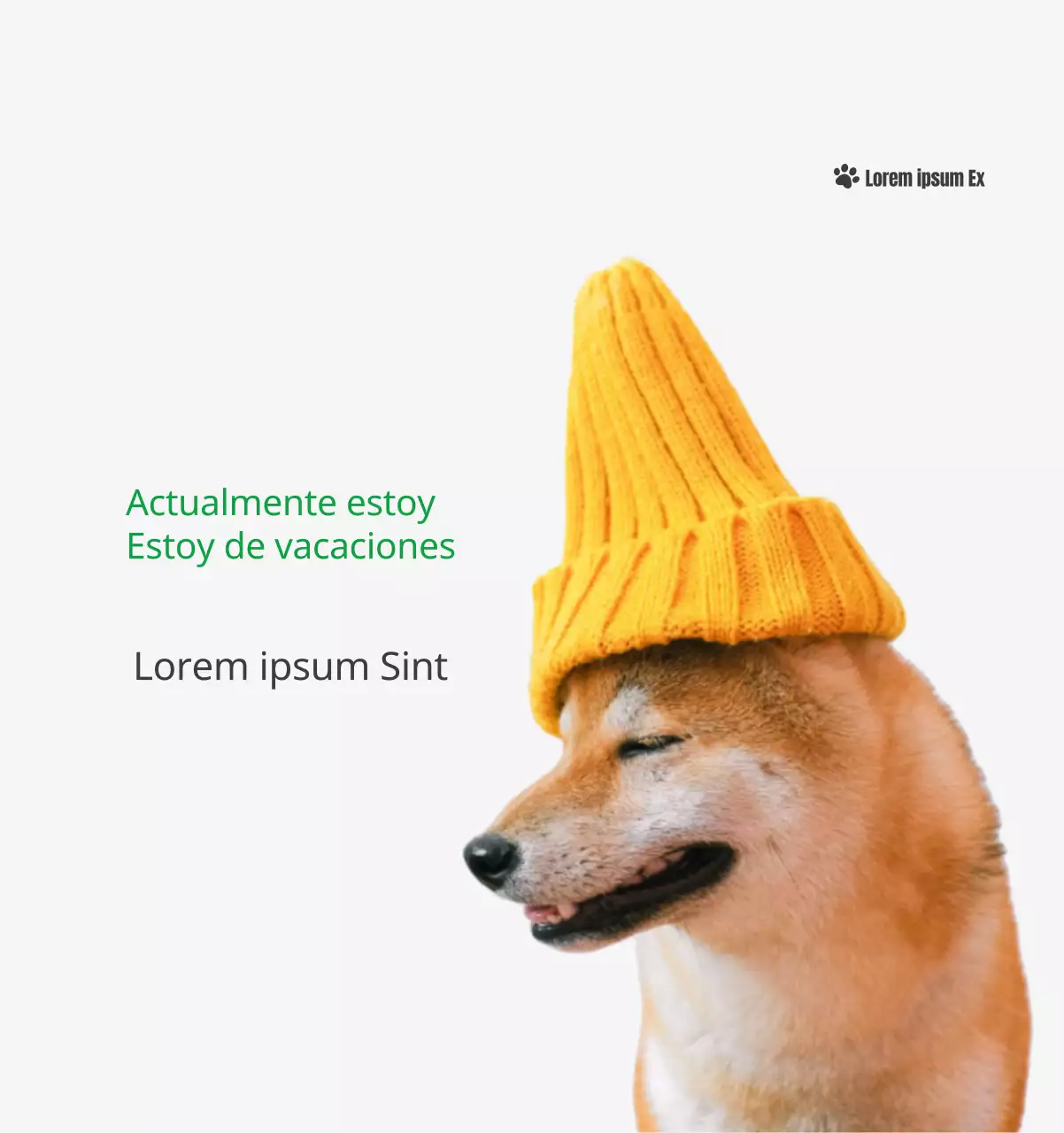 Un calendario con la imagen de un cachorro y un bonito mensaje en tonos verdes.