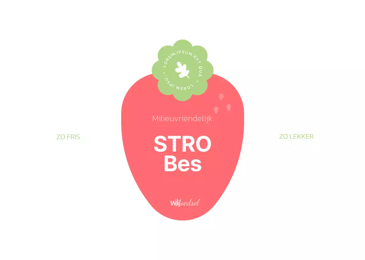 Ontwerp een pastelkleurig, mooi etiket voor aardbeiendruivenverpakkingen