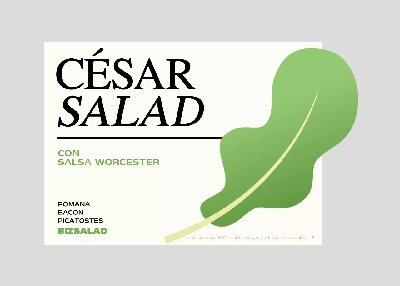 Etiquetas para ensaladas con ilustraciones de verduras verdes y rojas