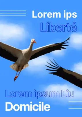 Une ressource éducative sur l'environnement pour les oiseaux migrateurs en bleu et blanc rétro