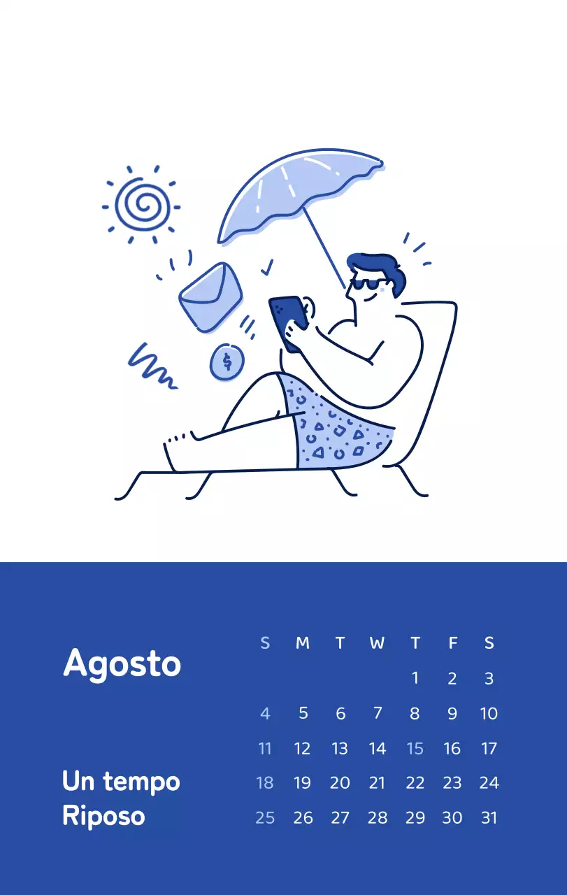 Un calendario con illustrazioni colorate ed emozionali