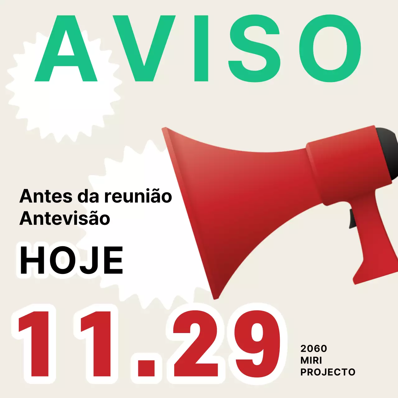 Anúncios de reuniões na moda em bege e vermelho
