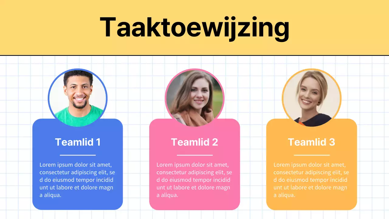 Trendy marketingnotulenrapport in geel en wit