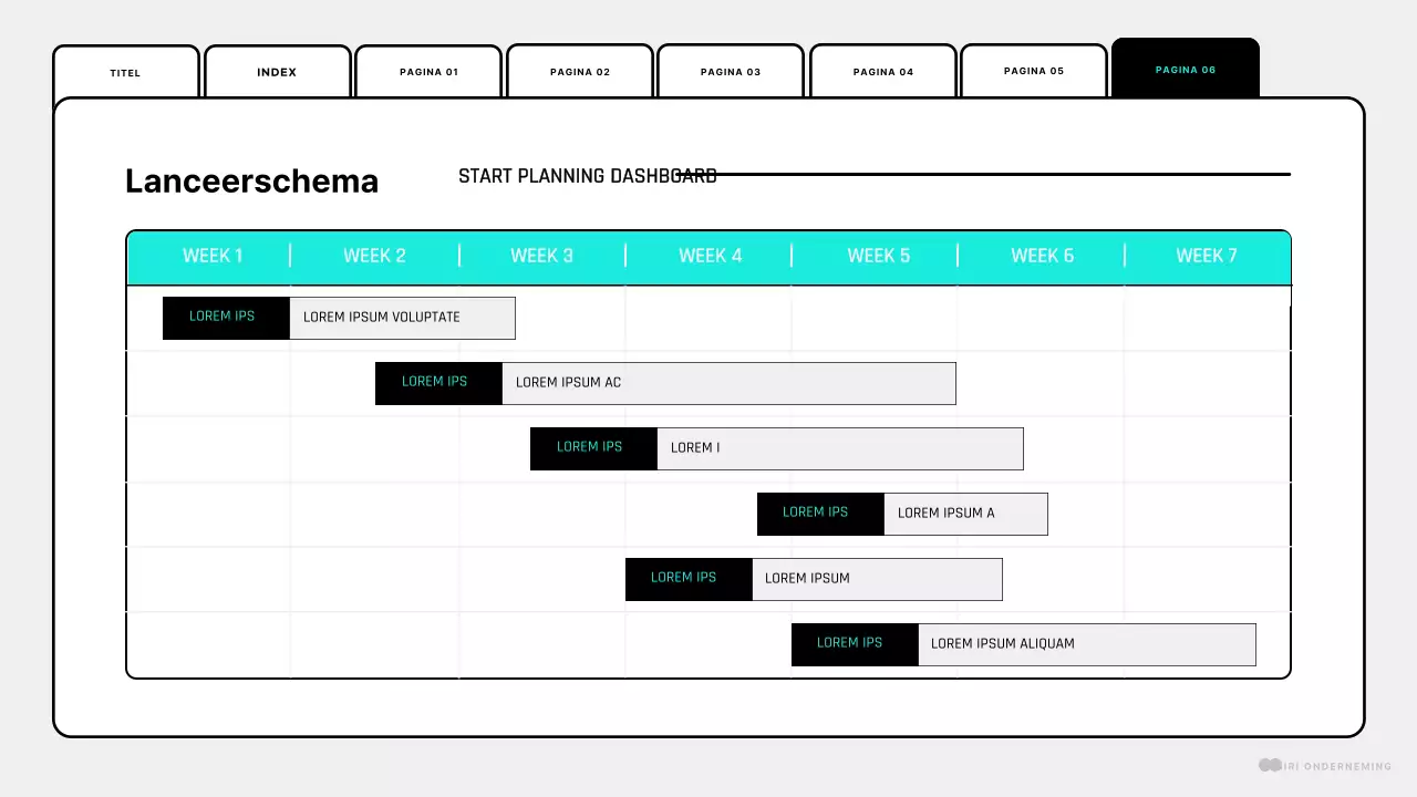 Een eenvoudig ontwerp voor een mintwitte webpagina
