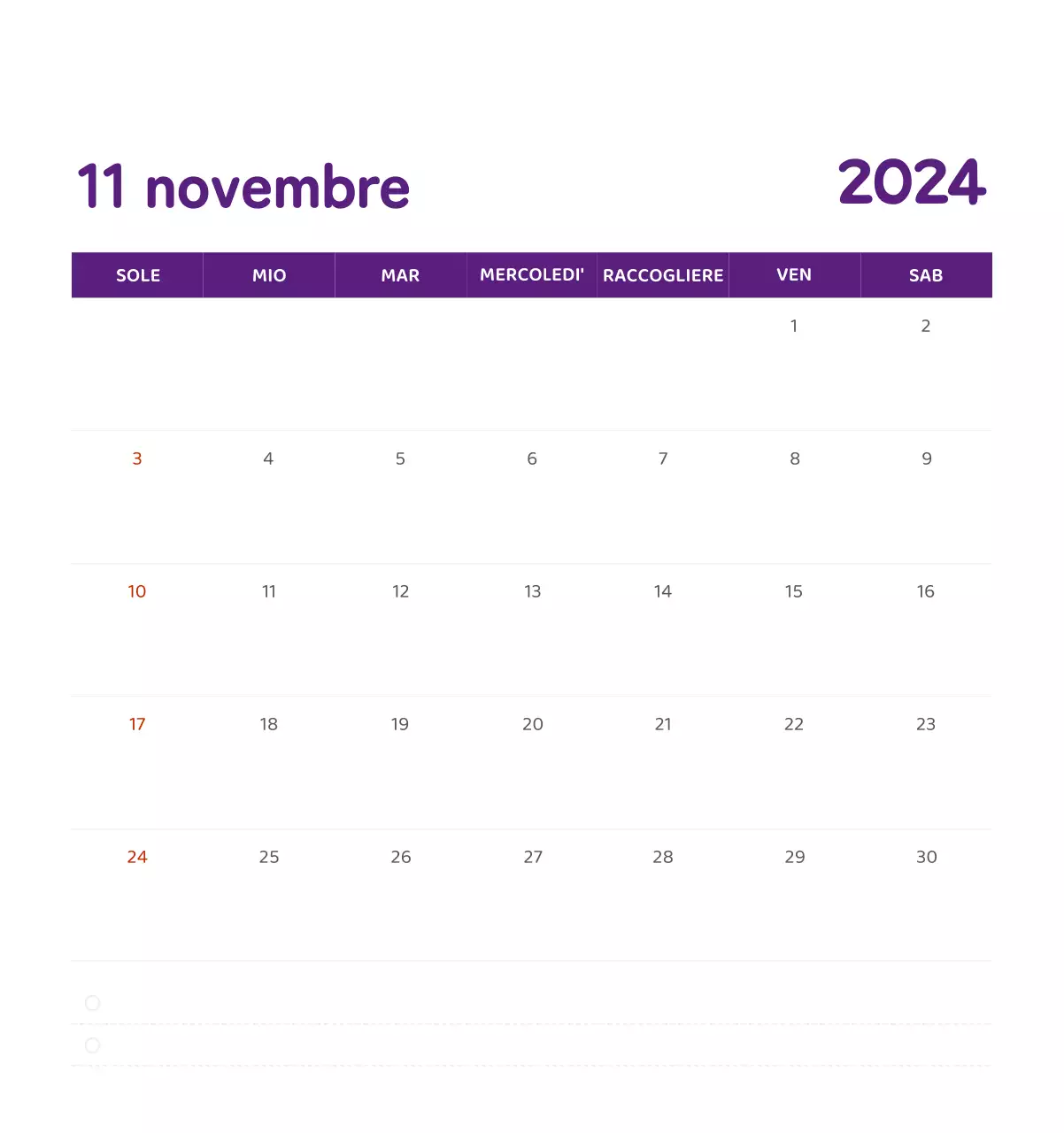 Un calendario con illustrazioni colorate ed emozionali