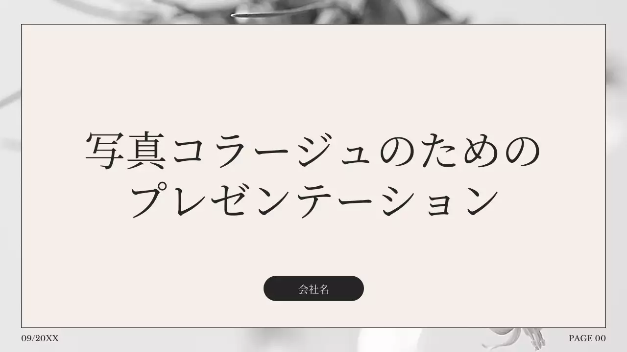 白黒 シンプル プラン プレゼンテーション