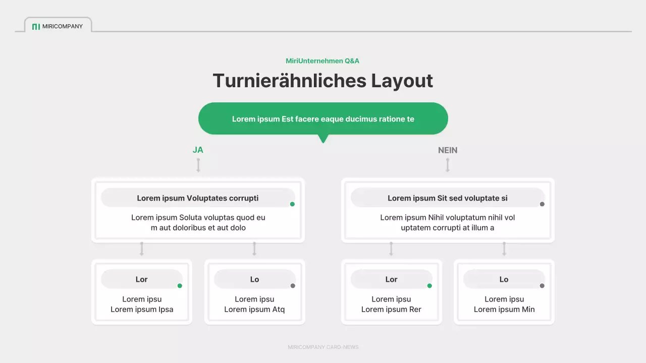 Ein einfaches grünes und graues Unternehmensprofil