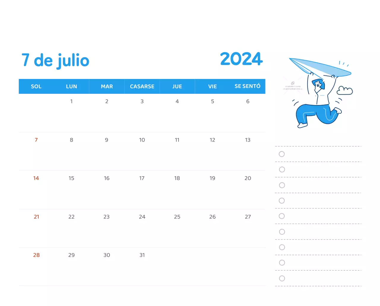 Un calendario con ilustraciones llenas de color y emoción