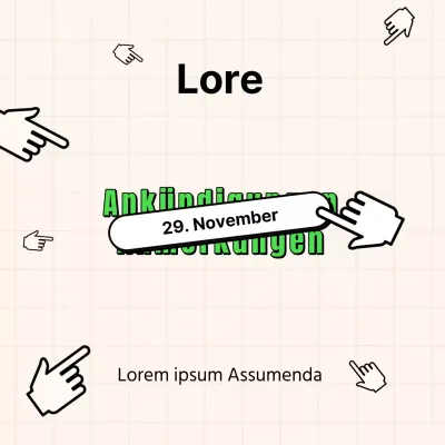 Kitschige Clubtreffen-Ankündigungen in Grün und Beige