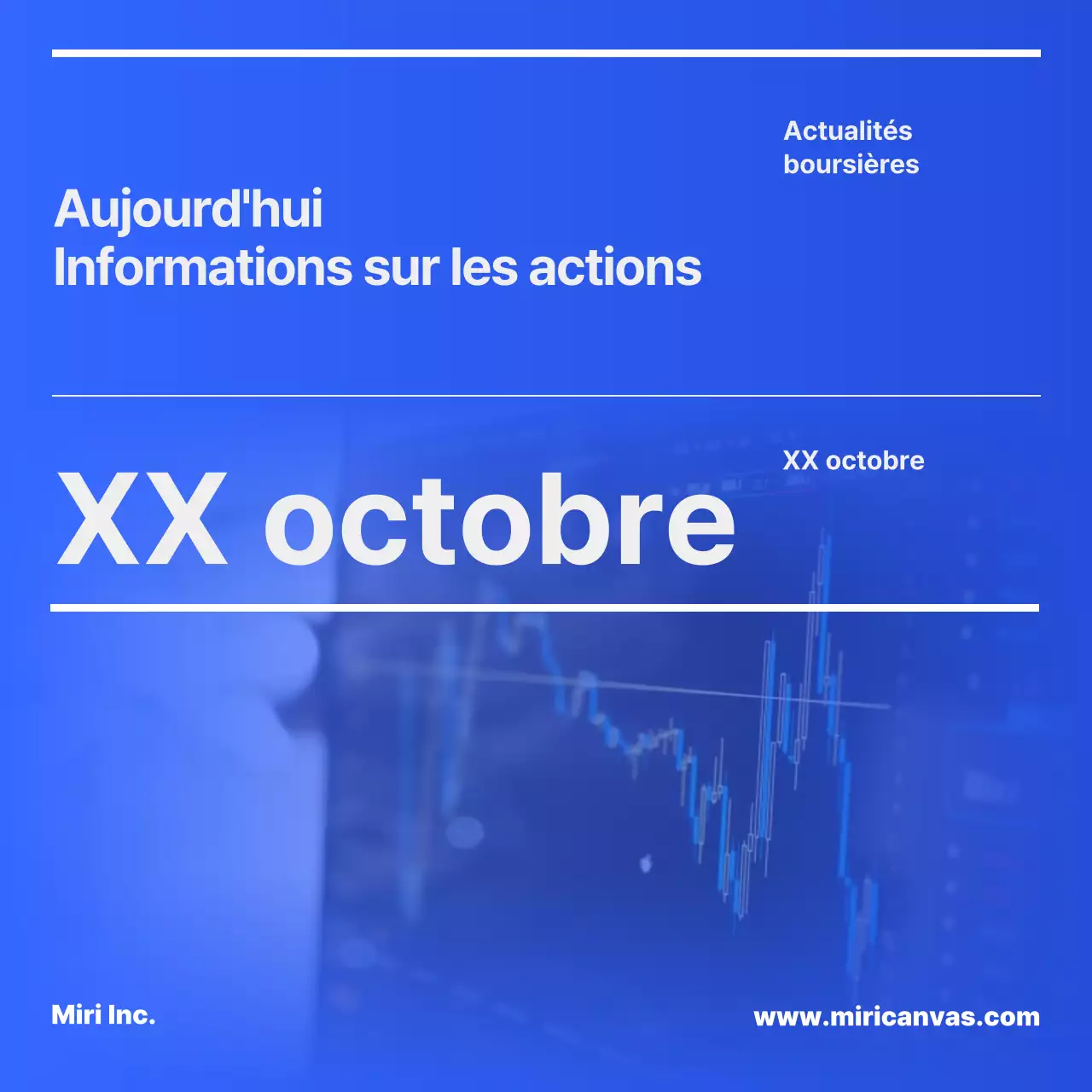 Un simple rapport boursier en bleu