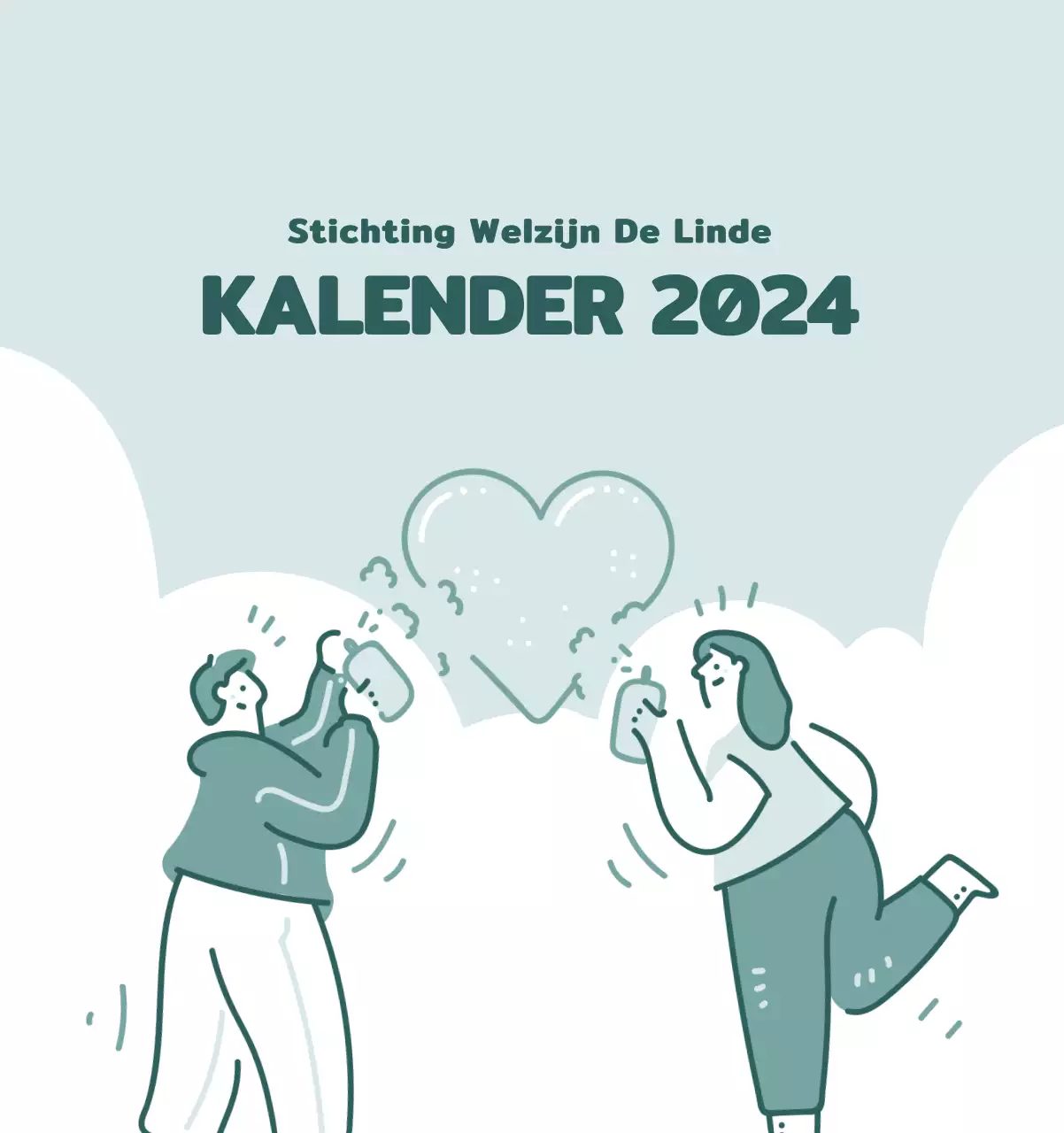 Een kalender met kleurrijke, emotionele illustraties
