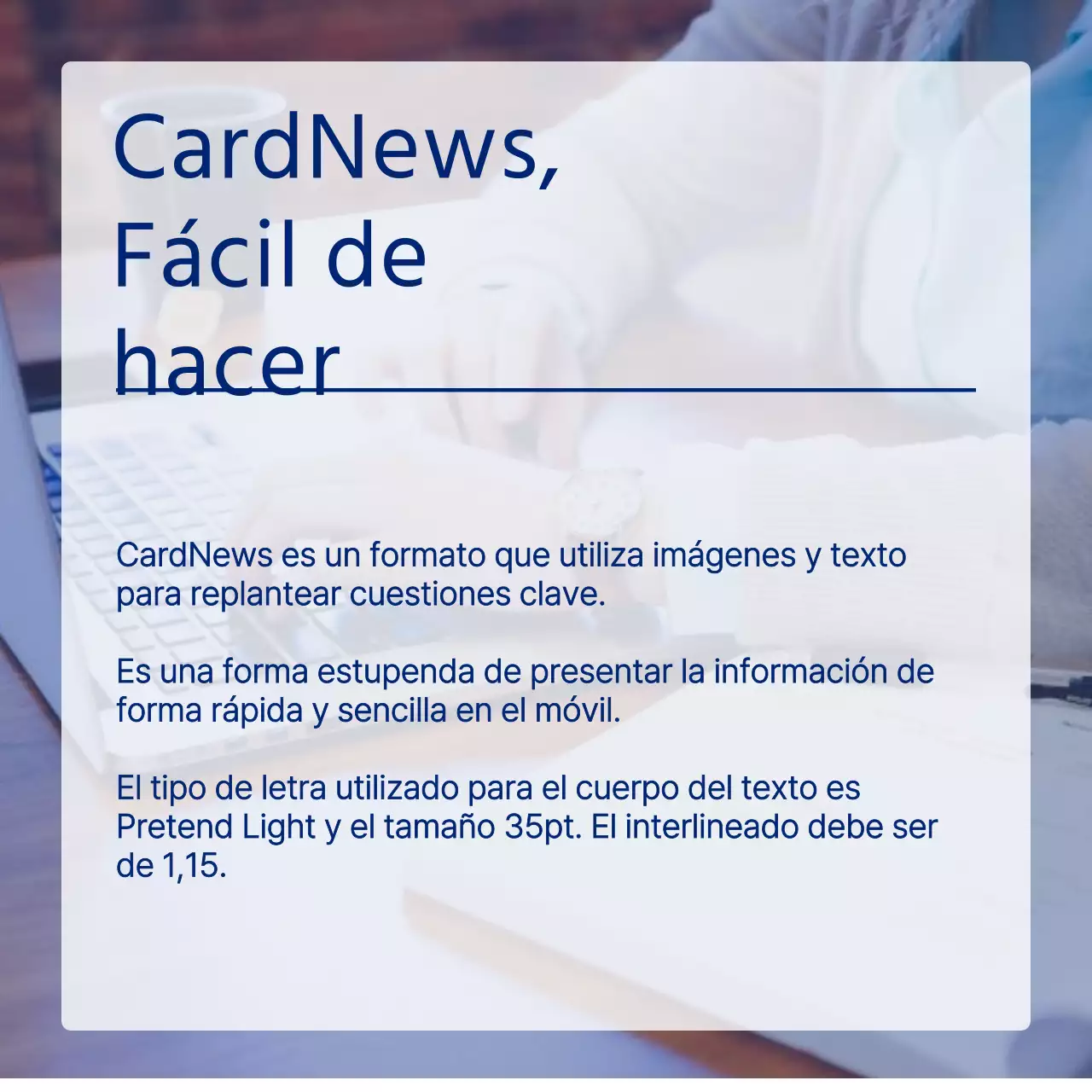 Promueva un sencillo diseño de marco de fotos en azul y blanco