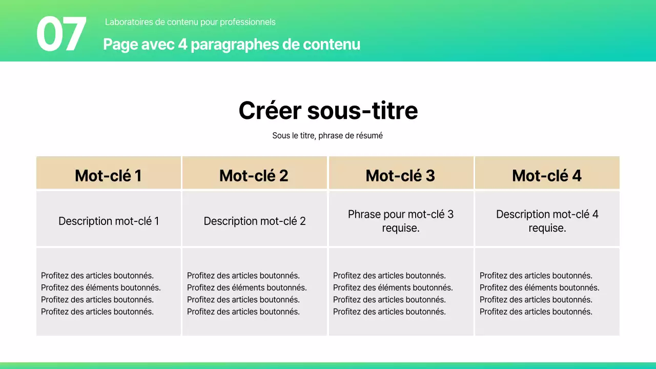 Une variété de rapports de mise en page dans une palette de couleurs tendance menthe et beige