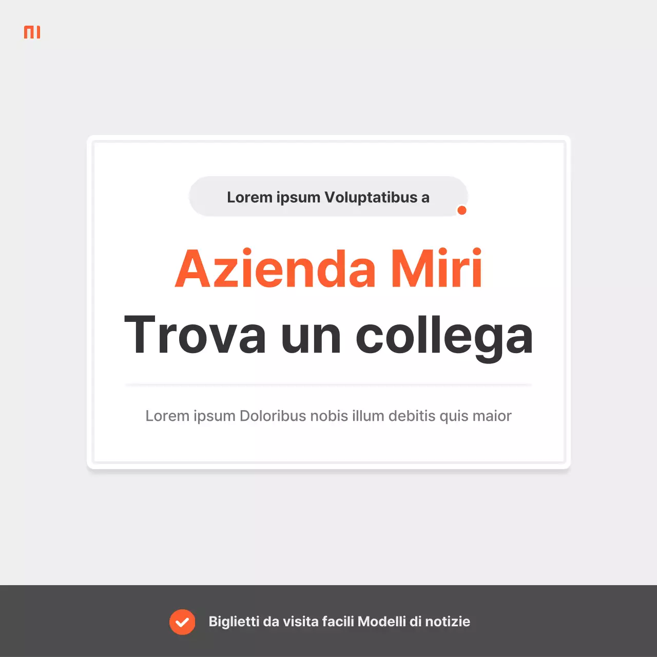 Un semplice annuncio di lavoro aziendale in rosso e grigio